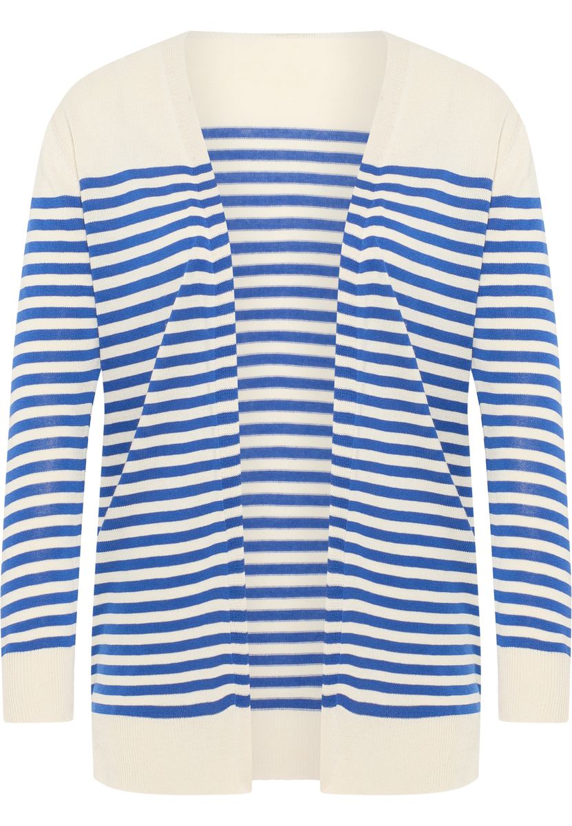 Maritimer gestreifter Cardigan mit offener Front