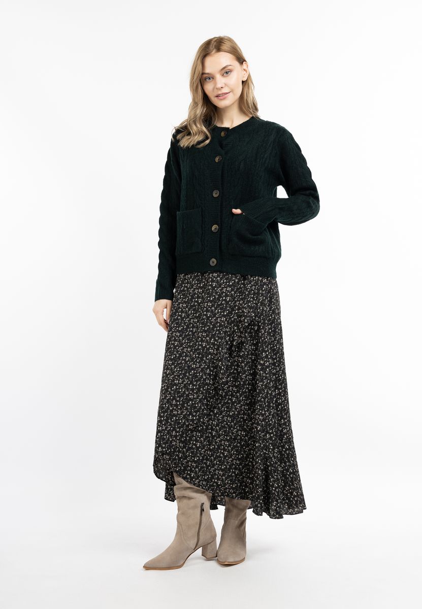 Klassischer Zopfstrick-Cardigan mit Taschen