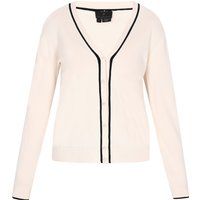 Klassischer Cardigan mit Kontrastbesatz