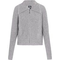 Strukturierte Strickjacke mit Reißverschluss