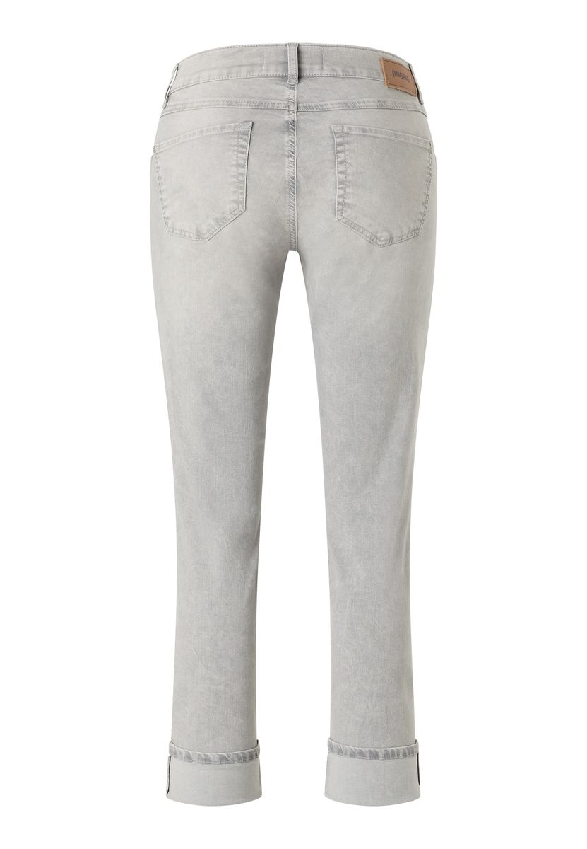 Bestickte Slim-Fit Cropped-Jeans
