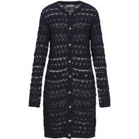 Lange Ajour-Strickjacke