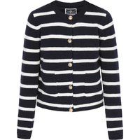 Klassische gestreifte Strickjacke mit Knöpfen