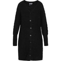 Lange lockere Strickjacke mit V-Ausschnitt