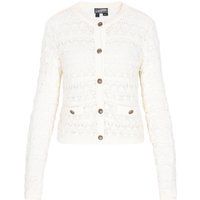 Strickjacke mit filigranem Ajourmuster