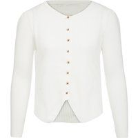 Gerippter Strickcardigan mit Goldknöpfen