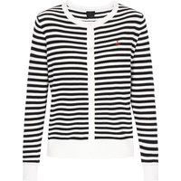 Gestreifte Strickjacke mit Knopfleiste