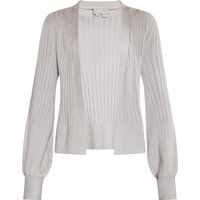 Kurzer Rippen-Cardigan mit offener Front