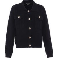 Strukturierte Strickjacke mit Knopfleiste