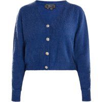 Eleganter flauschiger Cardigan mit Knöpfen