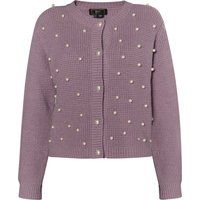 Eleganter Waffelstrick-Cardigan mit Perlen