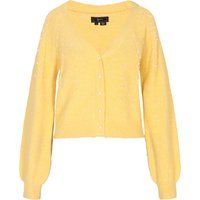 Perlenbesetzte Strickjacke mit V-Ausschnitt