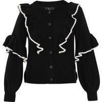 Romantische Strickjacke mit Rüschen