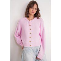 Oversize-Rippstrick-Cardigan mit Knöpfen