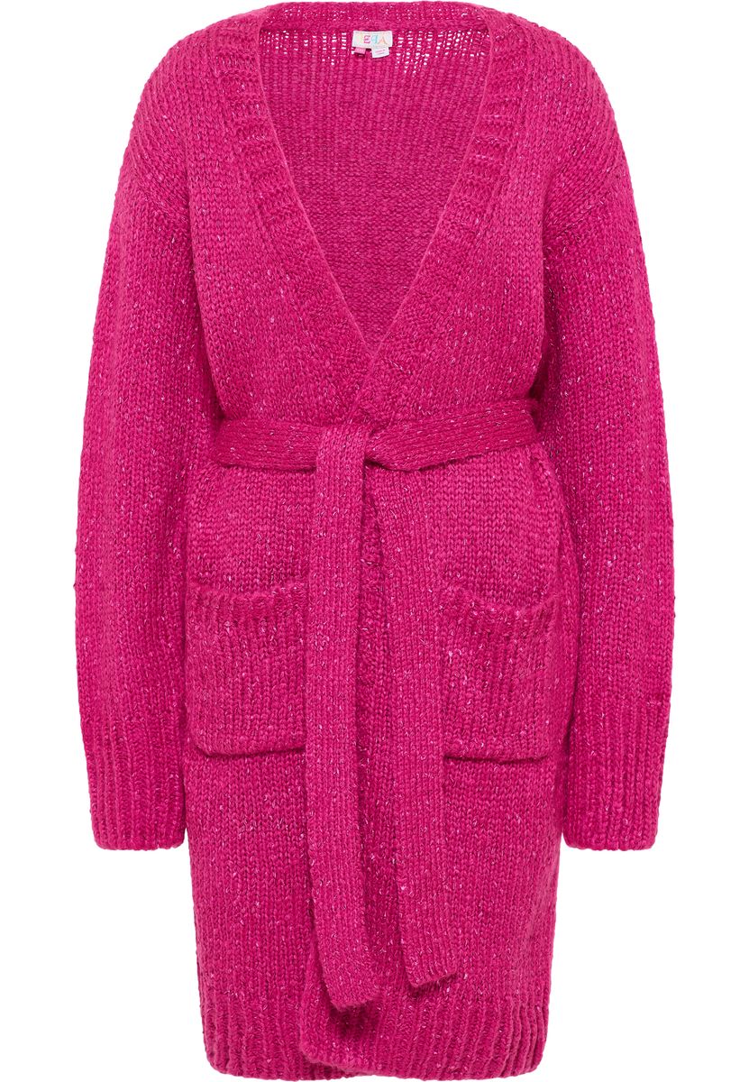 Grobstrick-Cardigan mit Gürtel
