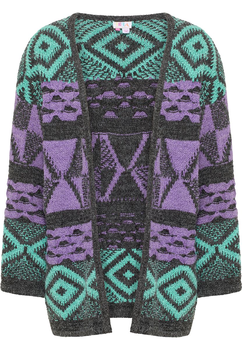 Grobstrick-Cardigan mit Ethno-Muster