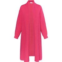 Langer Rippstrick-Cardigan mit Schalkragen