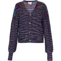 Strukturierte Space-Dye Strickjacke