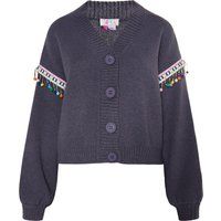Übergroßer Boho-Cardigan mit Verzierungen