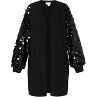 Strickjacke mit Paillettenbesetzten Ärmeln
