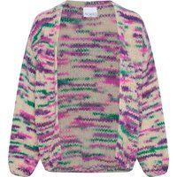 Oversized-Strickjacke mit buntem Farbmuster