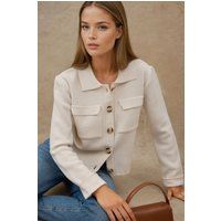 Strukturierter Cardigan mit Knopfleiste