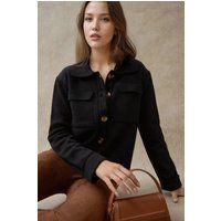 Strick-Cardigan mit Taschen und Knöpfen