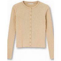 Schmaler Cardigan aus Rippstrick