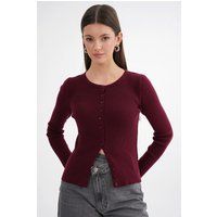 Rippstrick-Cardigan in Slim Fit