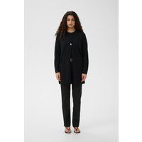 Lange Strickjacke mit V-Ausschnitt