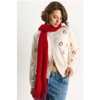 Cardigan mit bestickten Herzdetails