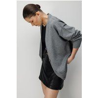 Gerippter Strickcardigan mit V-Ausschnitt
