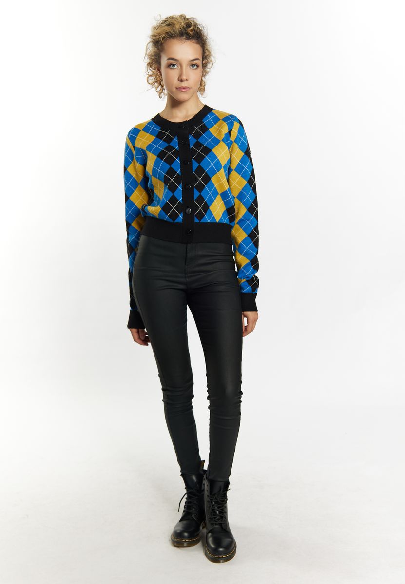 Klassische Strickjacke mit Argyle-Muster