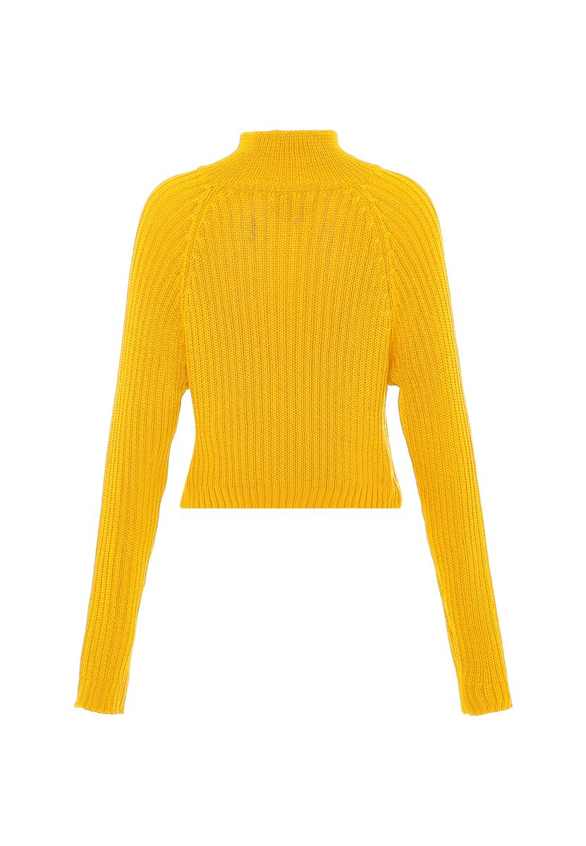 Rippstrick-Cardigan mit Reißverschluss