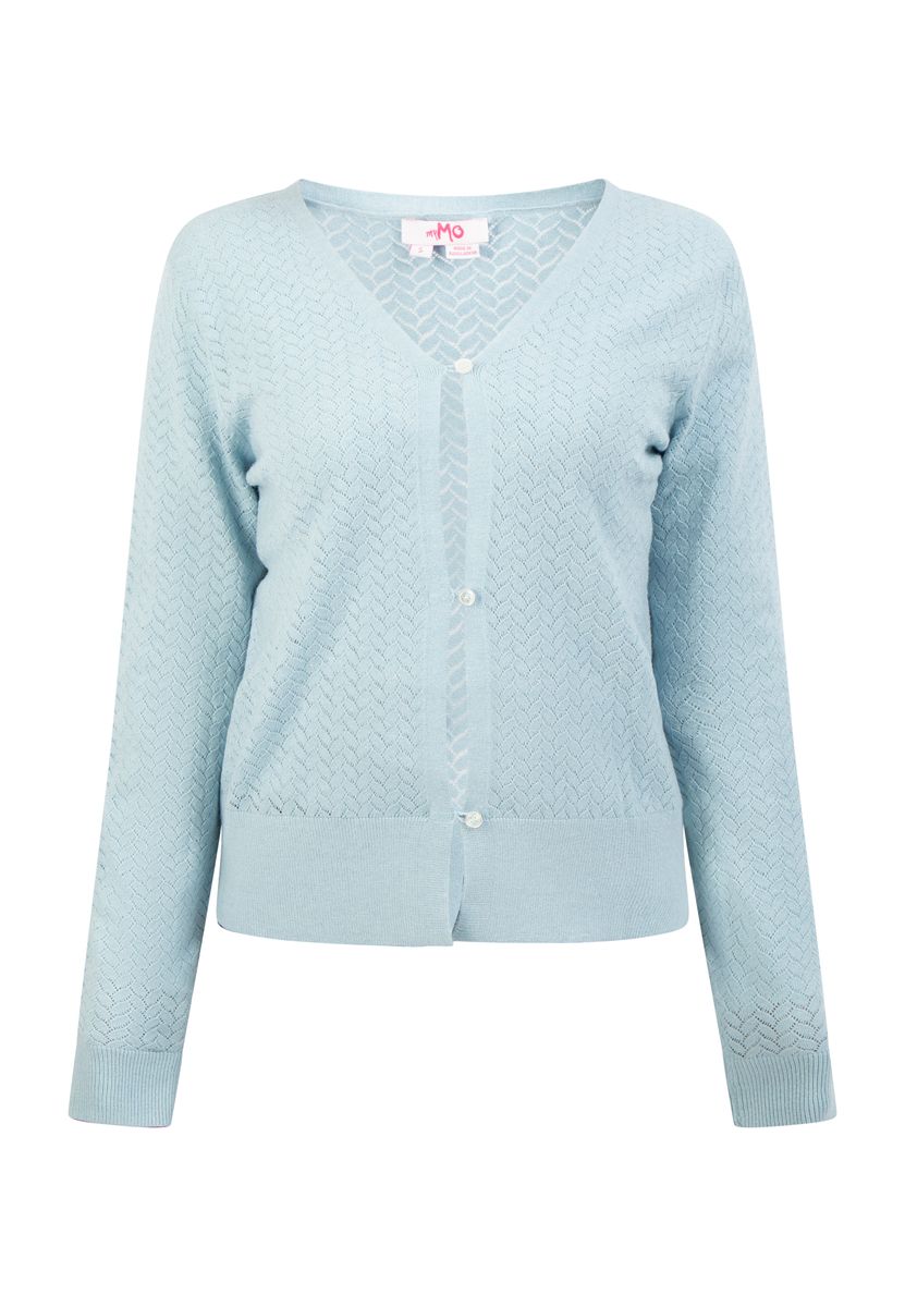 Leichte Strickjacke mit Lochmuster