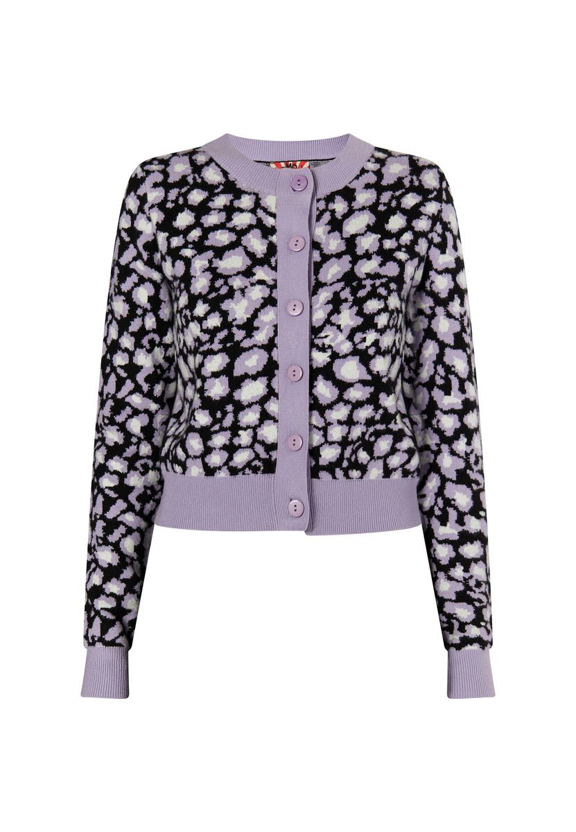 Strickjacke mit Leopardenmuster