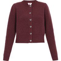 Kurzstrickjacke mit Herzknöpfen