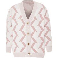 Cardigan mit geometrischem Muster und Knopfleiste