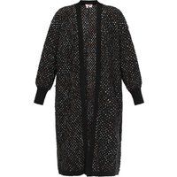 Langer Cardigan mit Melange-Optik