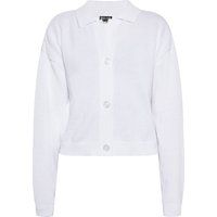 Kurze Strickjacke mit Polokragen