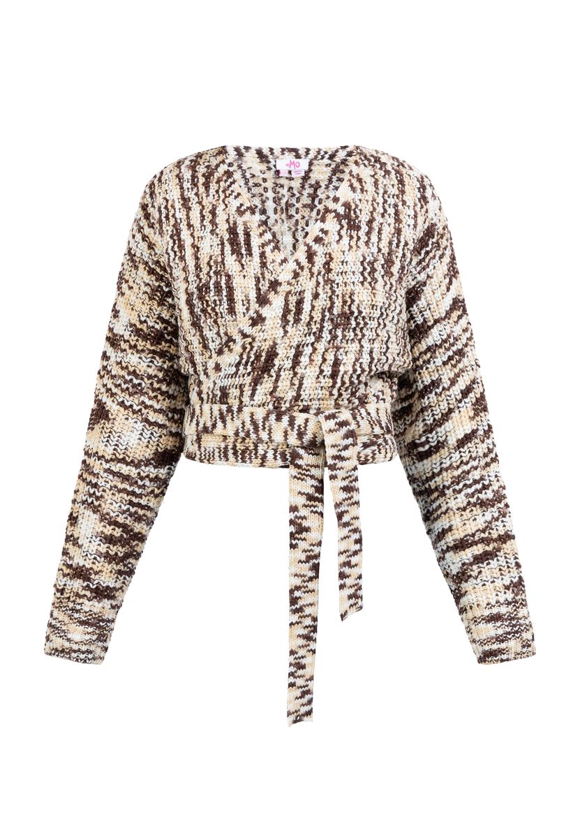 Kurze Wickeljacke aus Strick
