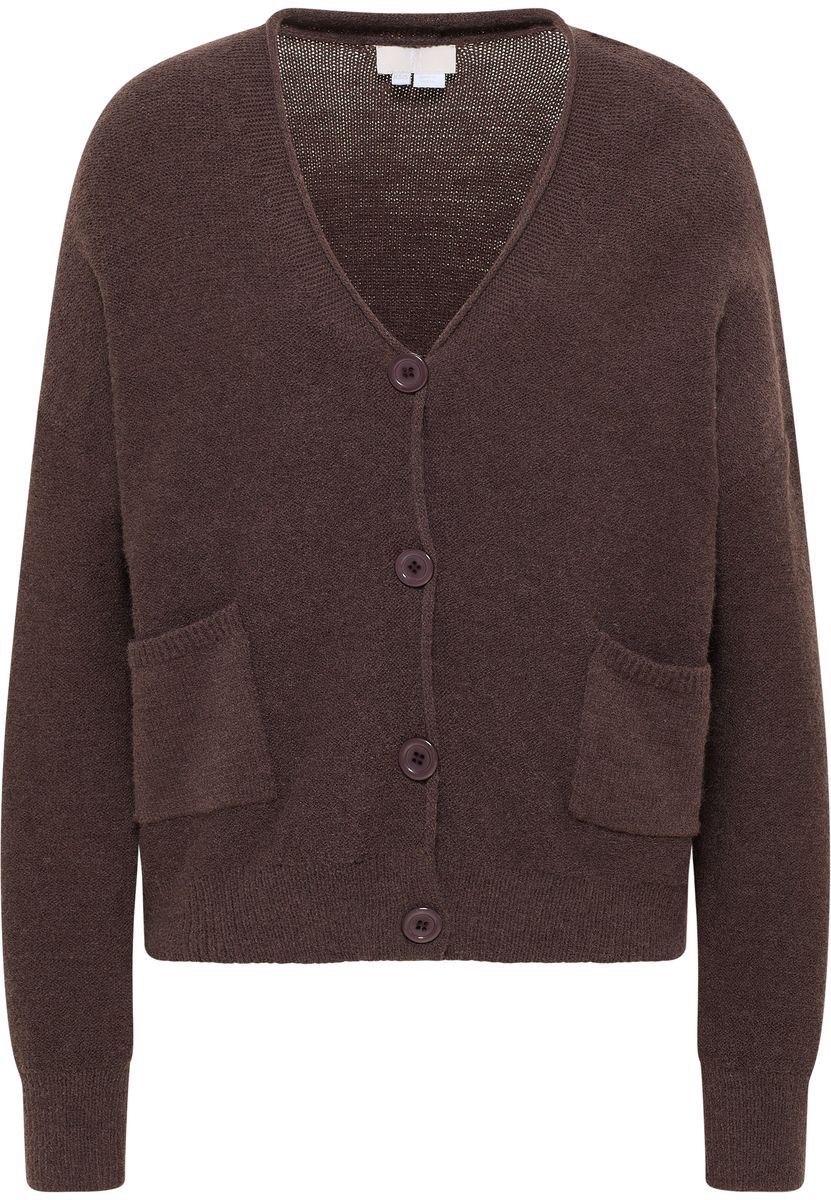 Oversized Strickcardigan mit V-Ausschnitt