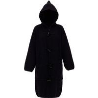 Strukturierter Strick-Dufflecoat mit Kapuze