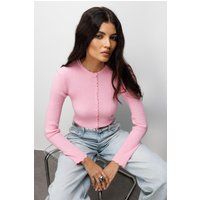 Figurbetonter Cardigan mit Knopfleiste
