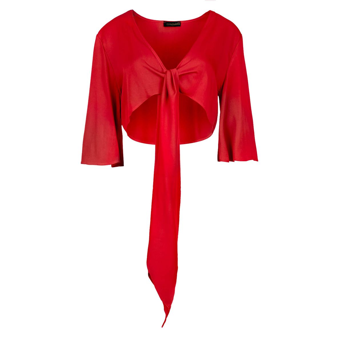 Kurz geschnittenes Bolero-Top mit Bindeband