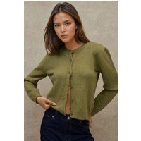 Weicher Rundhals-Strickcardigan