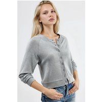 Klassischer Strickcardigan mit Rundhalsausschnitt