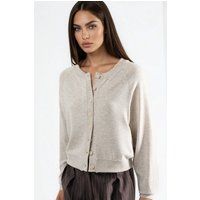 Klassischer Strick-Cardigan mit Rundhals