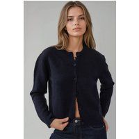 Strickjacke mit Rundhals und Soft-Touch