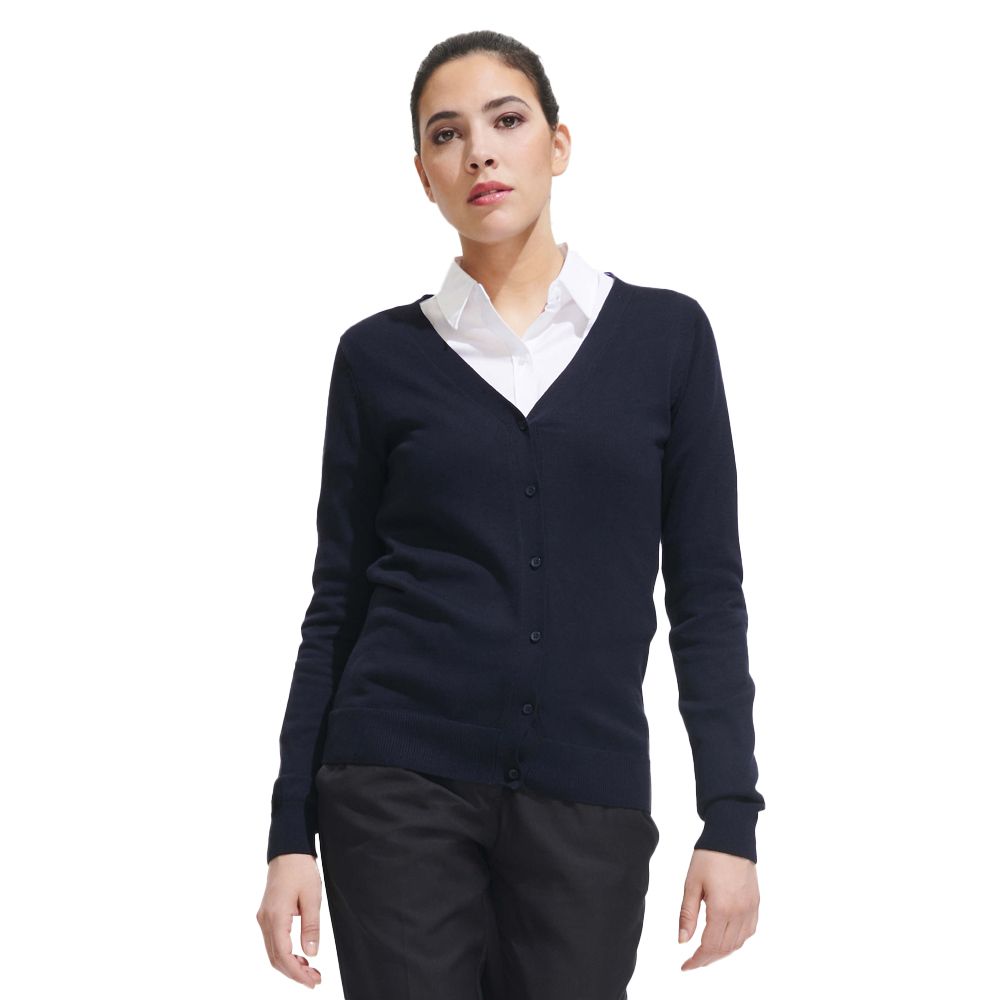Klassische Slim-Fit Strickjacke mit V-Ausschnitt